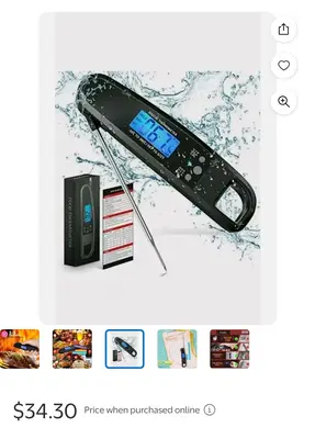 Powlaken Instant-Read Digital Food Thermometer for Grill photo 10