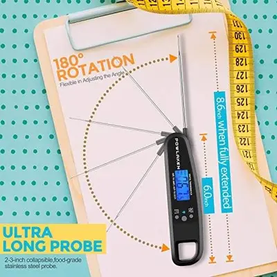 Powlaken Instant-Read Digital Food Thermometer for Grill photo 9