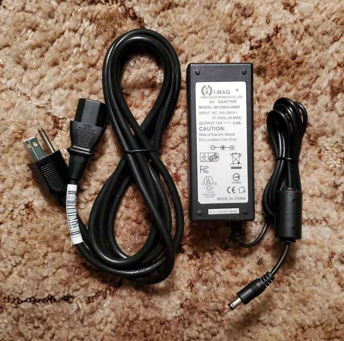I-MAG IM120EU-400D 12V 4A AC Adapter
