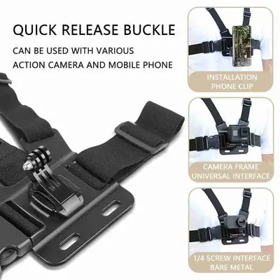 Chest Mount Harness for GoPro Hero, Insta360 and DJI Osmo Action photo 2