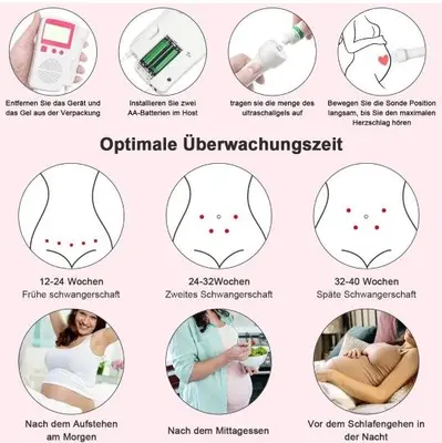 Portable Fetal Doppler Baby Heartbeat Monitor photo 10