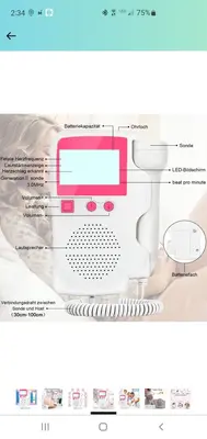 Portable Fetal Doppler Baby Heartbeat Monitor photo 7