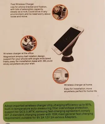 BeeDoBee Fast Wireless Charger with Suction Cup photo 3