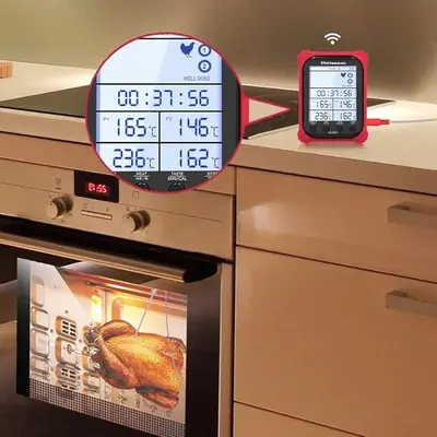 Dual-Probe Digital Meat Thermometer with Timer and Backlit LCD photo 3