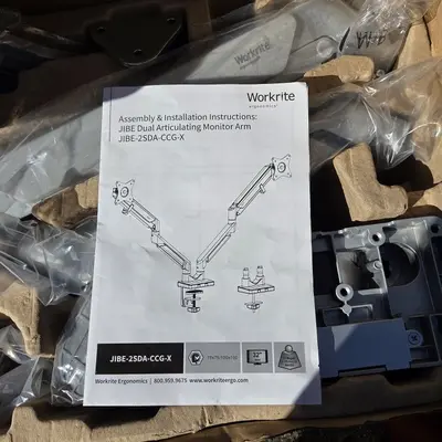 Workrite JIBE-2SDA-CCG-X Dual Articulating Monitor Arm photo 5