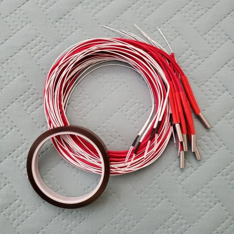 12 Pcs 12V 40W Ceramic Cartridge Heaters with NTC Thermistors for 3D Printers