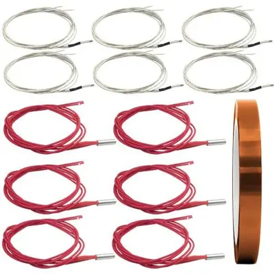 12 Pcs 12V 40W Ceramic Cartridge Heaters with NTC Thermistors for 3D Printers photo 2