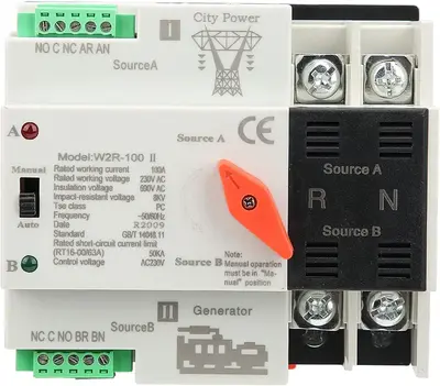 W2R-100 Dual Power Automatic Transfer Switch, 100A photo 2