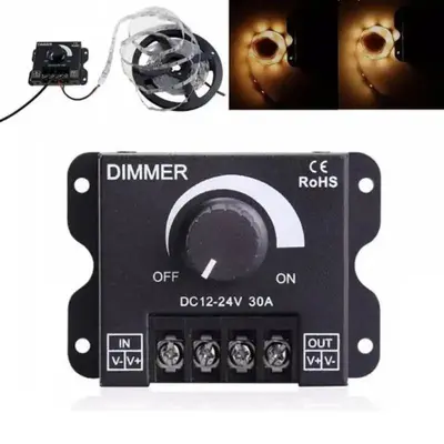 DC 12-24V LED Dimmer Switch, 30A 360W, Adjustable photo 4