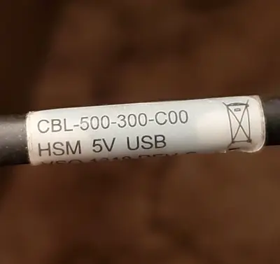 HSM CBL-500-300-C00 USB Coiled Barcode Scanner Cable photo 2