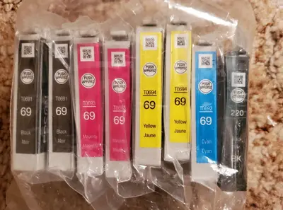 Epson T0691-T0694 Ink Cartridges: Black, Cyan, Magenta, Yellow