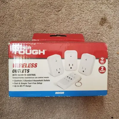 Hyper Tough Wireless Outlets with Remote, 3 Receivers photo 1