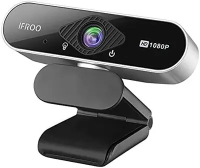 IFROO FHD 1080P Webcam with Microphone, No Fisheye photo 3