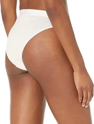 Women's XS Ribbed Cotton High-Waist Tanga Underwear, 4-Pack photo 5