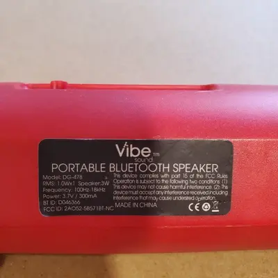VIBE DG-478 Portable Stereo Bluetooth Speaker photo 3