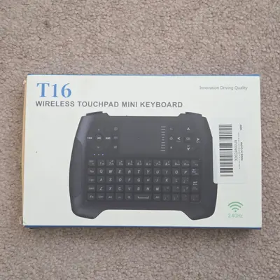 T16 2.4GHz Wireless Mini Keyboard with Touchpad, USB Receiver