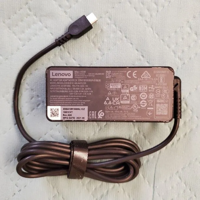 Original Lenovo 45W USB-C AC Adapter ADLX45YLC3D
