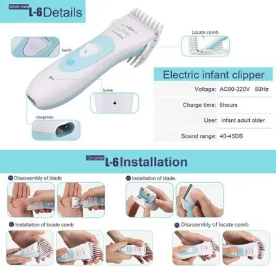 GLL-6 Rechargeable Waterproof Electric Hair Clipper, Ultra Quiet photo 5
