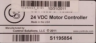Control Solutions CS1108 Series 24V Programmable Motor Controller photo 2