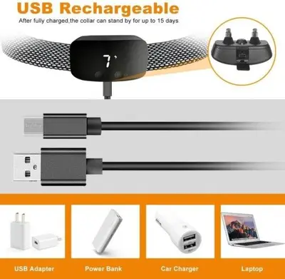 NBJU Rechargeable Anti-Bark Dog Collar, 7 Adjustable Levels photo 8