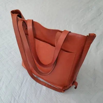 Madewell The Medium Transport Tote, English Saddle Leather photo 4
