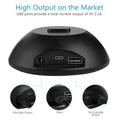 DAILYCOMB Echo Spot Movable Stand with 8000mAh Power Bank photo 3