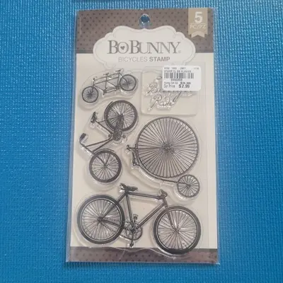 Bo Bunny Stamp Set: Bicycle, Sentiments, Snowflakes photo 3