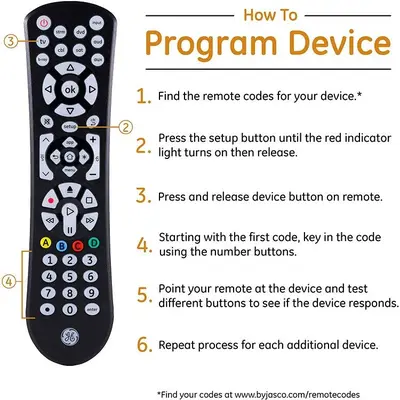 GE Backlit Universal Remote for Samsung, Vizio, LG, Sony, Roku, Apple TV photo 5