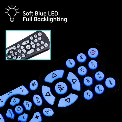 GE Backlit Universal Remote for Samsung, Vizio, LG, Sony, Roku, Apple TV photo 6