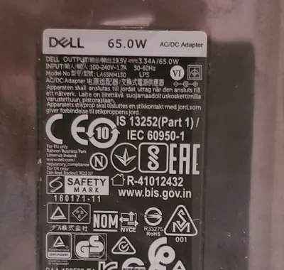 Original 65W Dell Latitude Charger for P73G / P79G / P72G photo 2