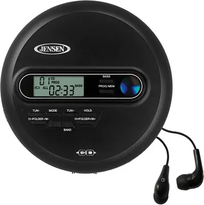 Jensen Slim Personal CD/MP3 Player with AM/FM Radio and LCD photo 7