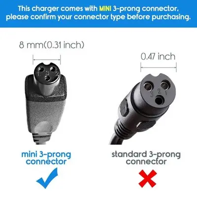 Scooter Adapter, 42V 2A Mini 3-Prong Inline Connector photo 6