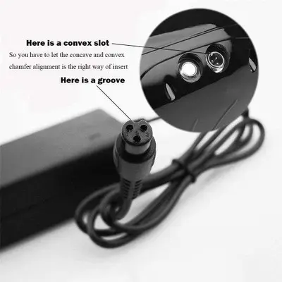 Scooter Adapter, 42V 2A Mini 3-Prong Inline Connector photo 4
