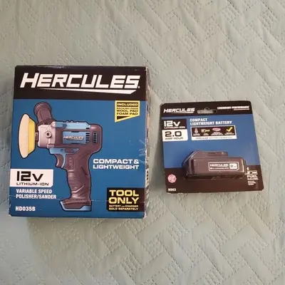12V Cordless Variable-Speed Polisher/Sander with Battery photo 1
