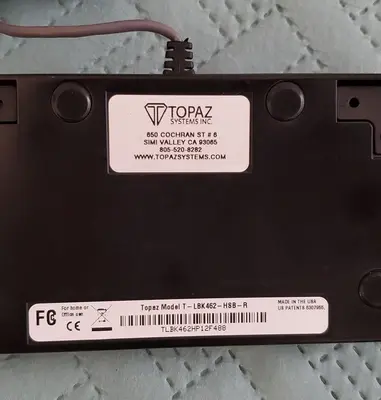 Topaz SignatureGem T-LBK462-HSB-R 1x5 Backlit LCD Signature Pad, USB photo 2