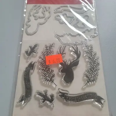 Christmas and New Year Stamp and Die Set, 33 Pieces photo 3