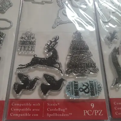 Christmas and New Year Stamp and Die Set, 33 Pieces photo 4