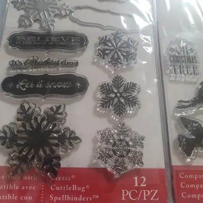 Christmas and New Year Stamp and Die Set, 33 Pieces photo 2