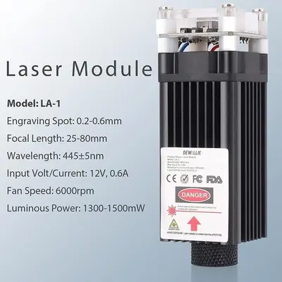 Dewallie Laser Module for Engravers, Adjustable Focus, 0.2-0.6mm Spot photo 4