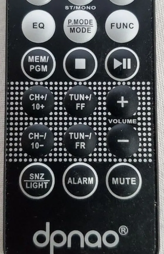 Remote for DPNAO Portable CD Player Boom Box