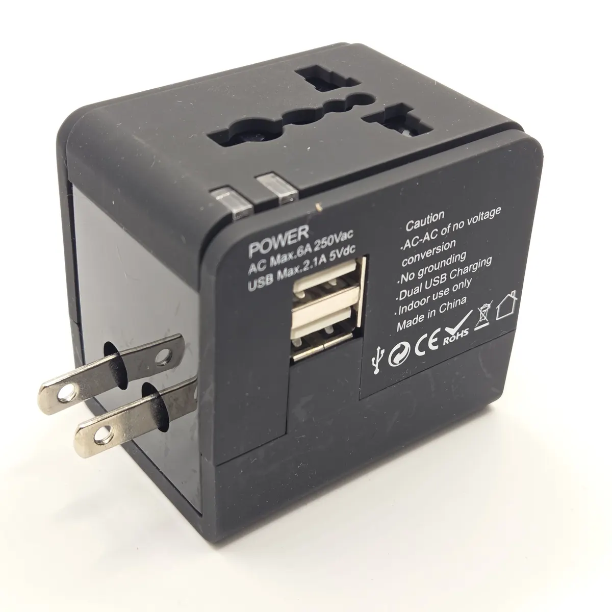 Universal International Travel Adapter, AC Wall Plug