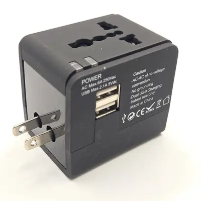 Universal International Travel Adapter, AC Wall Plug